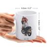 1Pack 11oz White Ceramic Mug Double-Sided Printed Illustration Durable Coffee Cup Great For Home Office Gift Use