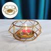 Geometric Design Tea Light Votive Candle Holders, Iron Hollow Tealight Holders for Vintage