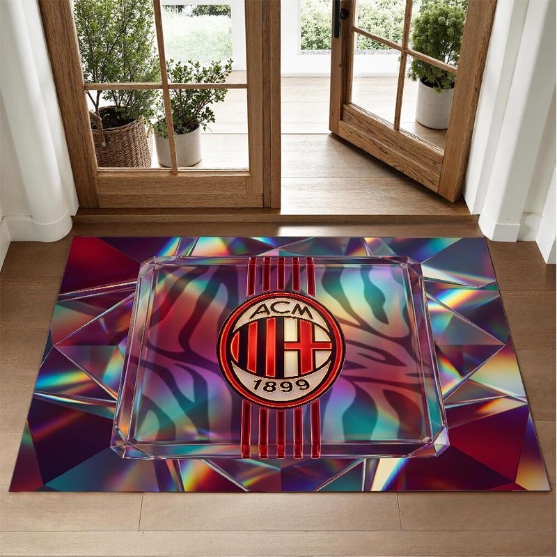 AC Milan Design Crystal Velvet Rug Soft Decorative Mat for Bedroom Entrance