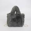 Korean Style Winter Crossbody Bag Fashi Faux Rabbit Fur Handle Shoulder Bag Simple Versatile Texture and Versatile Bucket Bag