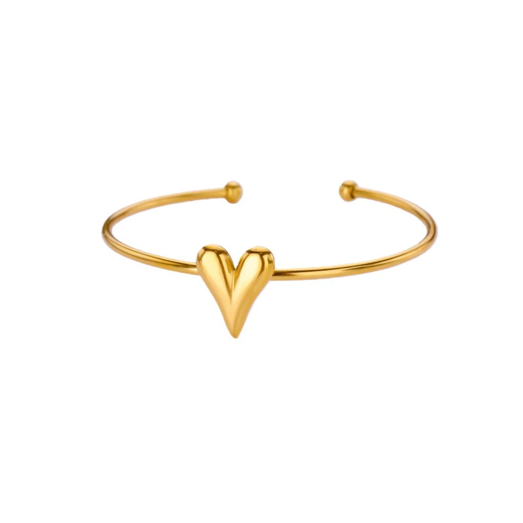 Hugging Stainless Steel Bracelet For Women Gold Color Shell Summer Waterproof Cuff Bangles Bracelets Flower Jewelry Accessories