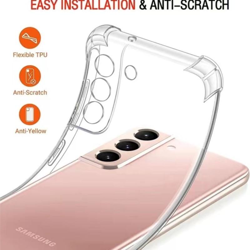1,5 mm silný silikonový průhledný kryt s airbagem pro Samsung Galaxy S21 S21FE S22 S23 Plus Note 20 Ultra S20 S21 FE 5G zadní kryt Fundas