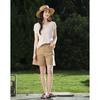 Demana Linen Blend Minimalist Knit Top