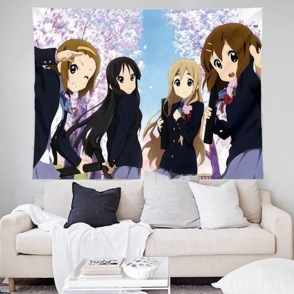 LightOn Girls background cloth twodimensional girl bedroom dormitory decoration homestay bedside atmosphere anime tapestry