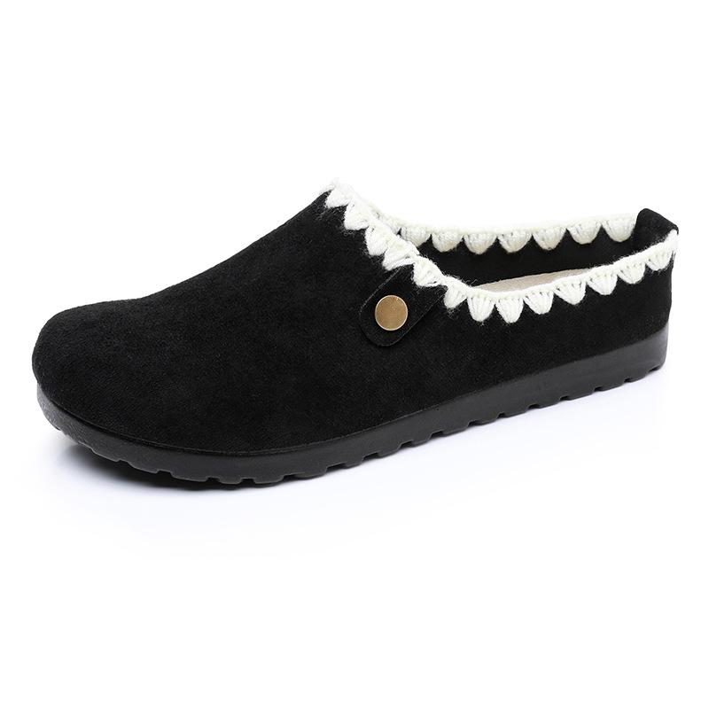 

Туфли женские весенне-осенние новые модные туфли на одной педали, туфли для мамы, неглубокие ленивые туфли, легкие женские туфли на мягкой подошве 35 чёрный