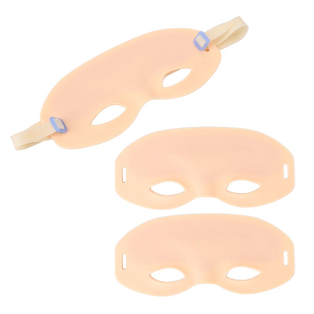 3 ks Microblading Cvičná kůže Silikonová Plyšová s Elastickou Nastavitelnou Páskou Nositelná Čelenka pro Cvičení Tetování Obočí