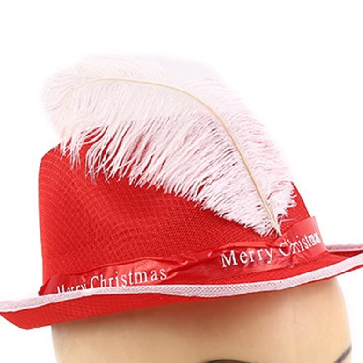 Unisex Cowboy Hat with Plume Decor Hat Christmas Felt Cowboy Jazz Children Hat