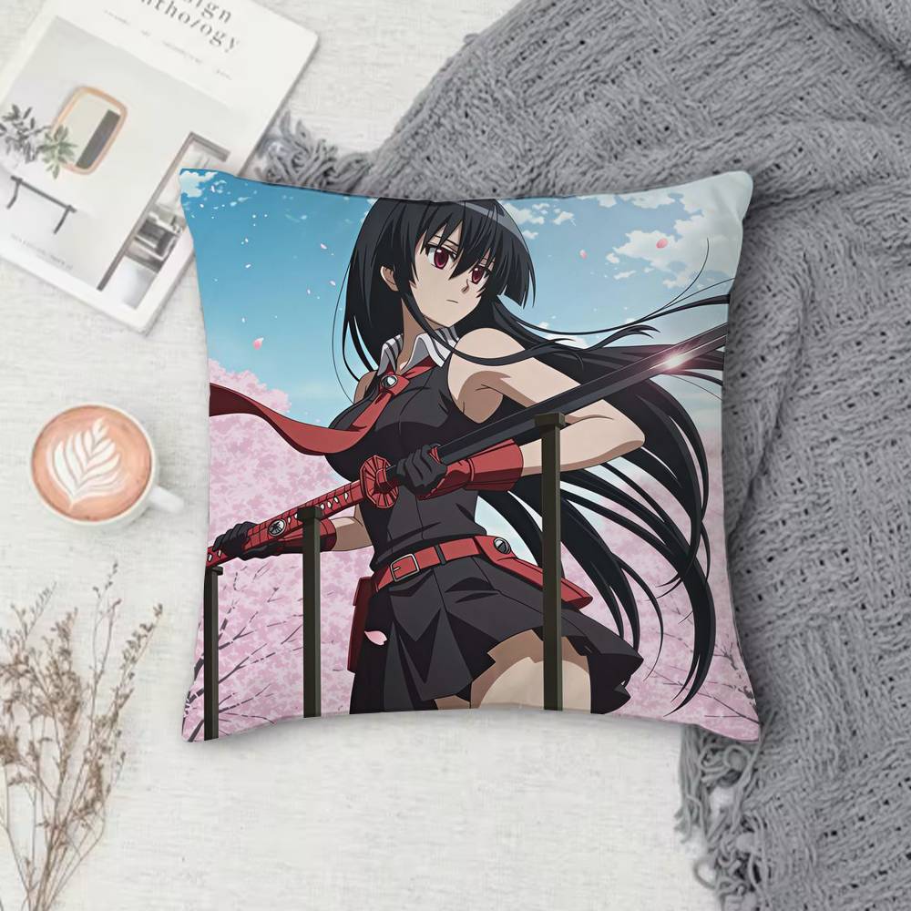 AAkame ga Kill Doublesided Printed Square Decorative Cushion Cover for Sofa Living Room Home Decor