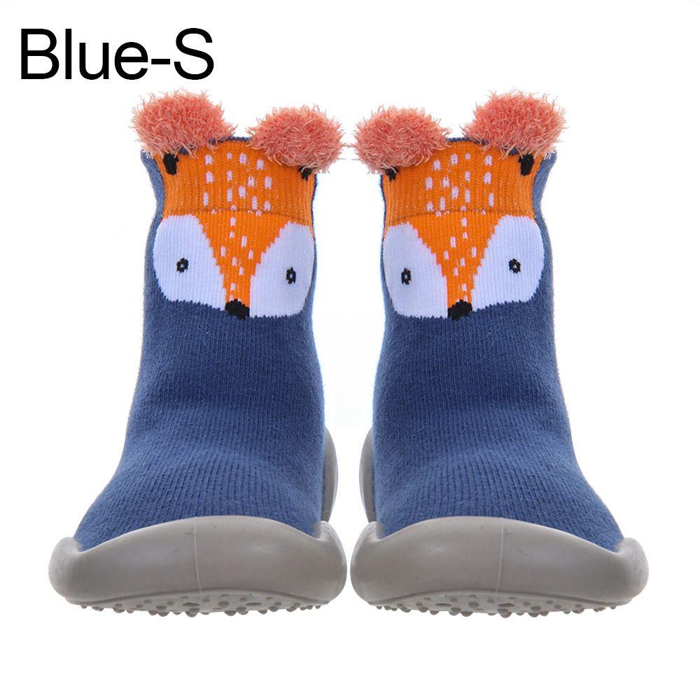 

Soft Thickening Sleep Bed Sock Coral Fleece Sock Anti-slip Slippers Baby Toddler Socks Floor Sox S синій