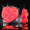Double-sided Silicone Heart Suction Cup Phone Stand - 6-piece Set