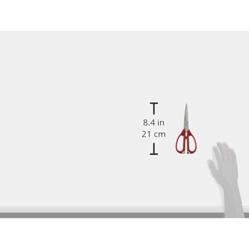Suncraft Happy Line Kitchen Scissors, Made in Japan, Soft and Comfortable for Fingers, HL-114