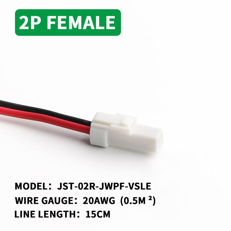 5/20/100sets Waterproof Jst Connector 2p/3p/4p/6p/8p Connector Plug Socket With 20awg/0.5m ² Wire Harness 02t/02r/03t/03r