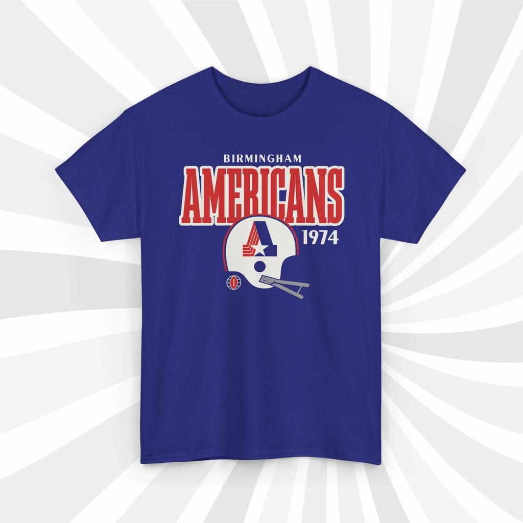 Birmingham Americans 1974 WFL Vintage Football Helmet T Shirt