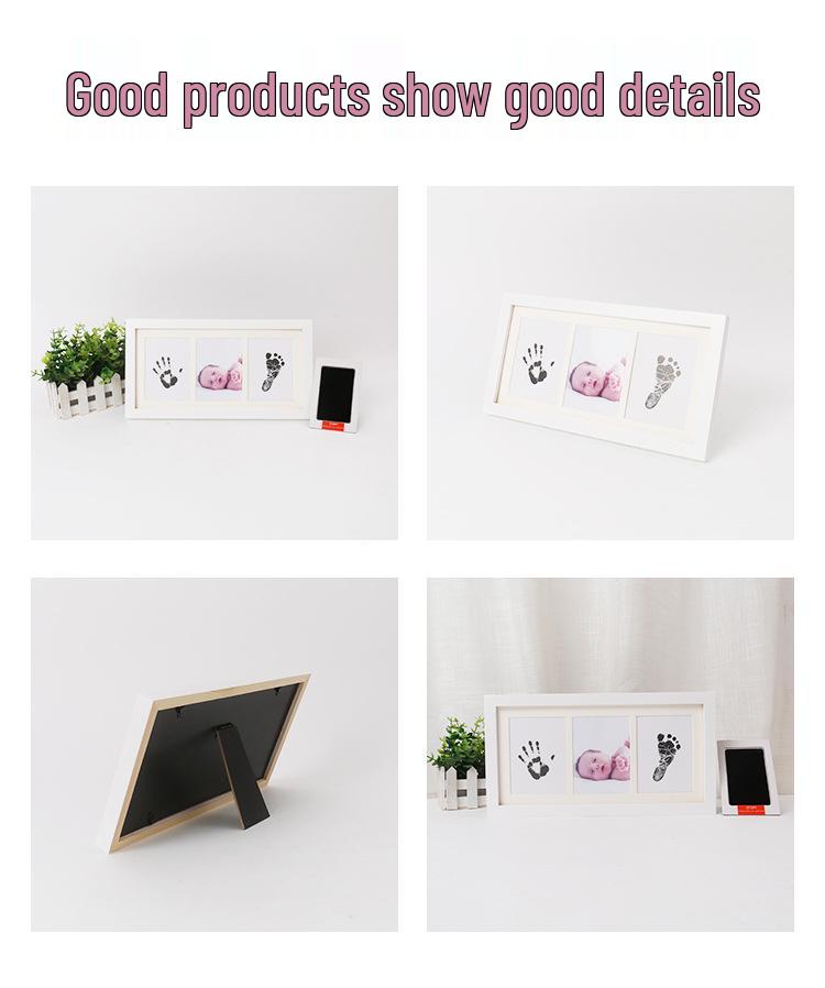 Mess-Free Baby Hand & Footprint Photo Frame - No Ink Required, Keepsake for First Birthday