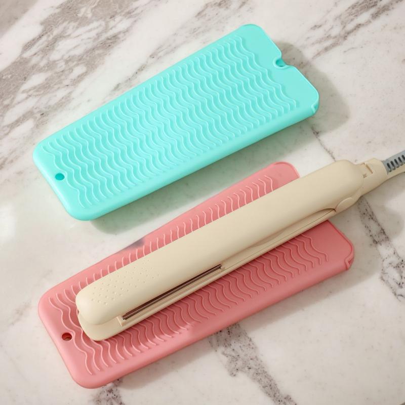 Silicone Hair Curling Wand Cover Hair Straightener Storage Bag Hairdressing Curling Iron Insulation Mat Heat Resistant Pouch