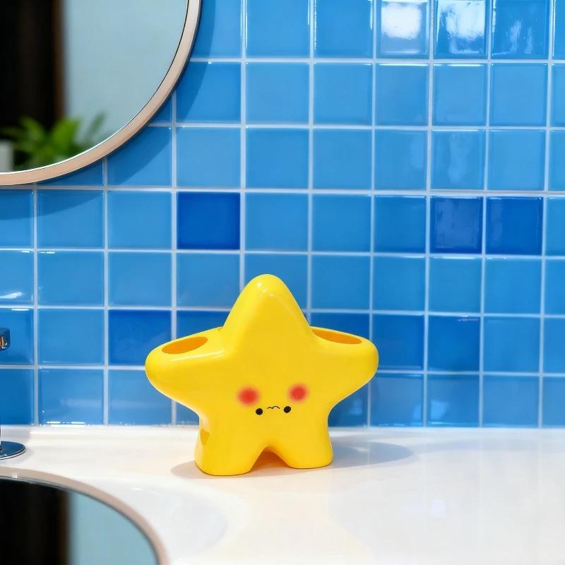 Creative Holder Star Shaped Waterproof Electric Toothbrush Holder Space Saving Portable Toothbrush Storage Rack New Year Gifts