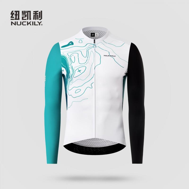 Mens Long Sleeve Cycling Jersey Quick Dry Sun Protection Road Bike Racing Top