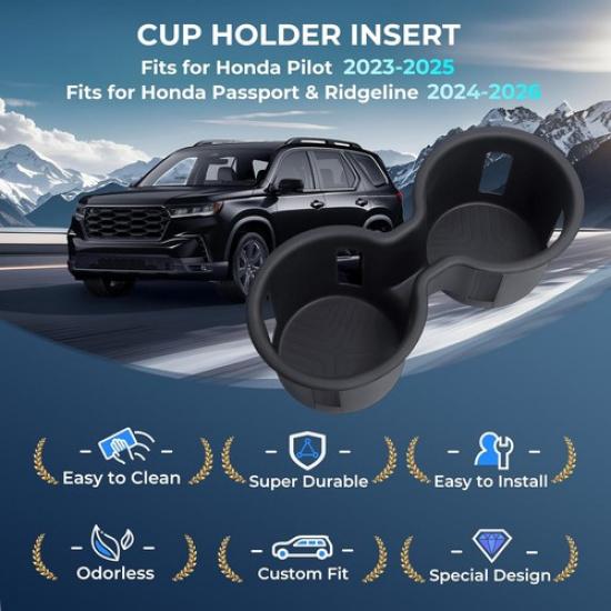 Silicone For 2024-2026 Honda Ridgeline Passport Center Console Cup Holder ert