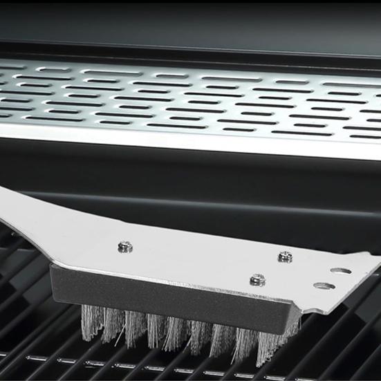 5Pcs BBQ Grill Tool Set with Spatula Tongs Fork Brush Skewers And Case Outdoor Baking Utensils for Parties Camping Restaurants