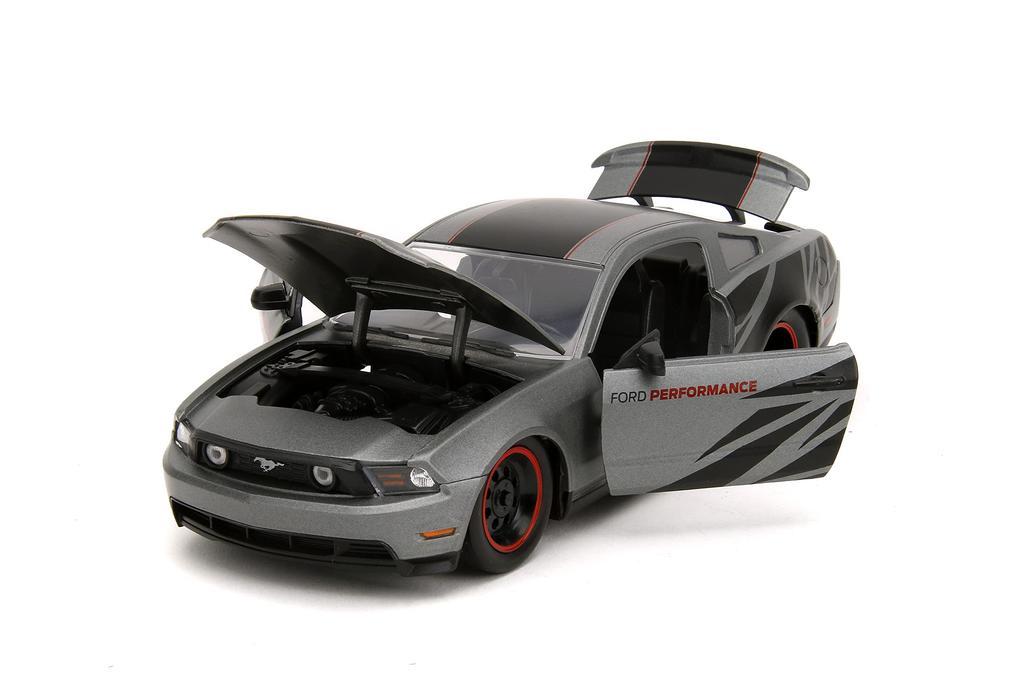 Big Time Muscle 2010 Ford Mustang GT Diecast Car Kids and Adult Toys 124 (Charcoal Gray)