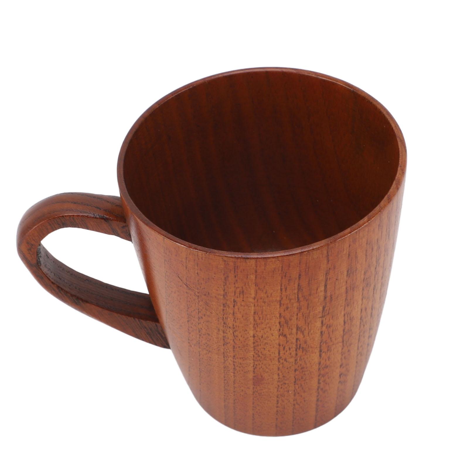 

Деревянная кружка ручной работы для мужчин и женщин 250 мл Кофейная кружка с ручкой Маленькая деревянная чашка для путешествий на открытом воздухе Деревянная чашка для чая L