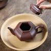 Handmade Yixing Zisha Six-Sided Teapot Set for Brewing Tea