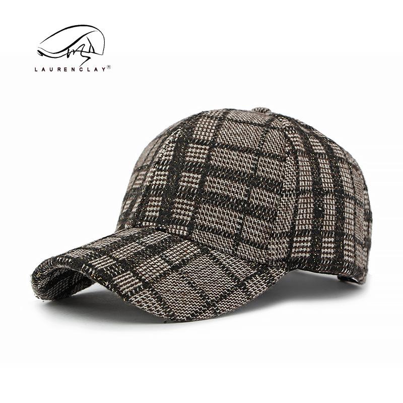 Herbst und Winter neue Hardtop-Baseballkappe Herren- und Damenmode Karomuster Sonnenschutz Schirm Retro-Kappe Tide