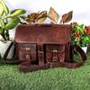 Men's Dark Brown Vintage Leather Messenger Bag Shoulder Laptop Briefcase