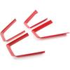 ABS Red Full Interior Decorative Cover Trim Sticker Compatible with Ford F150 2015-2020 (4pcs/Set Inner Door Handle Under Decorative Strip)