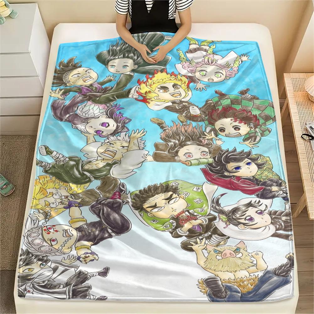 Demon Slayer Character Group Blanket, Warm Throw for Home Use, Great Gift for Demon Slayer Collectors.chl