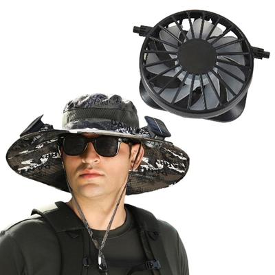 Cooling Fan Hat Clip-on Air Cooler Fan Strong Airflow Low Noise Mini Size Rechargeable Outdoor Wide Brim Hat Solar Fan
