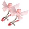 Pink Bowtie Bell Nipple Clamp Adult Sex Games Nipple Teasers Flirting Toys for Couple Cosplay Sex Play Props