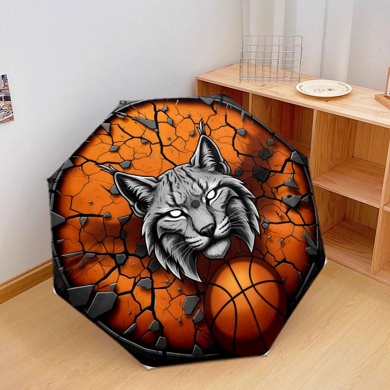 BasketballAnimals Pattern Pattern New Style Umbrella, 1 Piece Automatic Folding Umbrella, Portable Travel Umbrella, Outdoor Umbrella, Birthday Gift