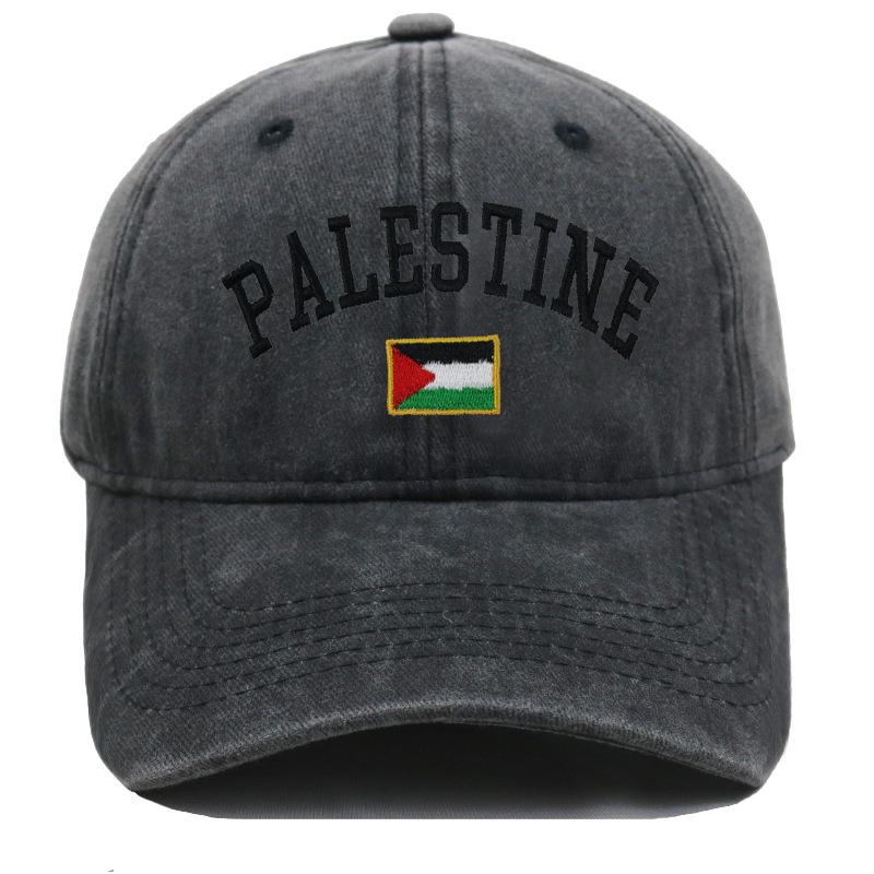 Palestine Flag Baseball Cap Classic Distressed Cotton Headwear Unisex Outdoor Summer Washed Adjustable Vintage Dad Hats Cap