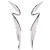 Feather Shaped Ear Cuff Earrings Adjustable Wing Design Lightweight Metal Accessories for Pierced Ears Suitable for Daily Wear and Special Occasions