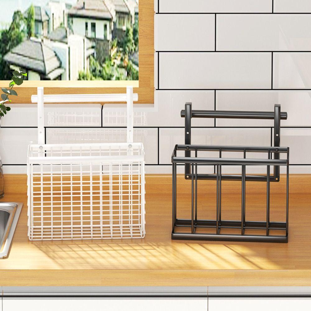 

Корзина для двери шкафа из углеродистой стали, квадратная домашняя корзина для хранения, бытовая корзина для хранения на двери шкафа