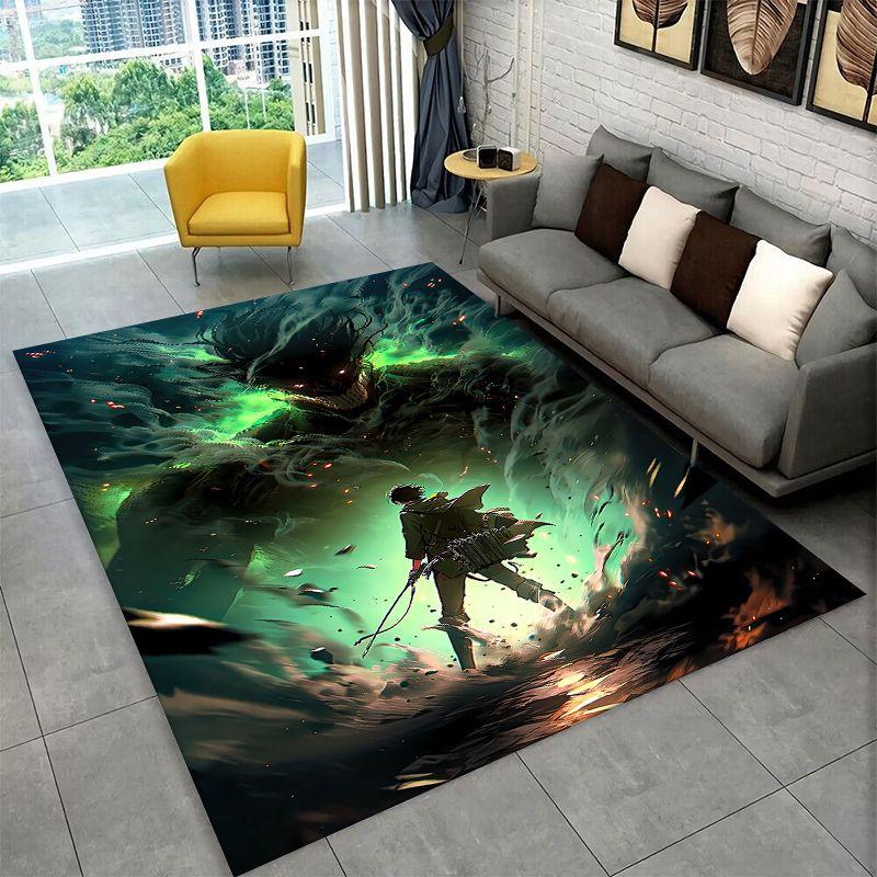 Attack on Titan Cartoon Anime Carpet Rug for Playroom Bedroom Living Room Sofa Home Decor,kid Game Area Rug Non-slip Floor Mat