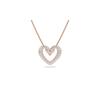 Sublima SWAN Double Swan Heart Rose Gold Plated Necklace for Women 5628657