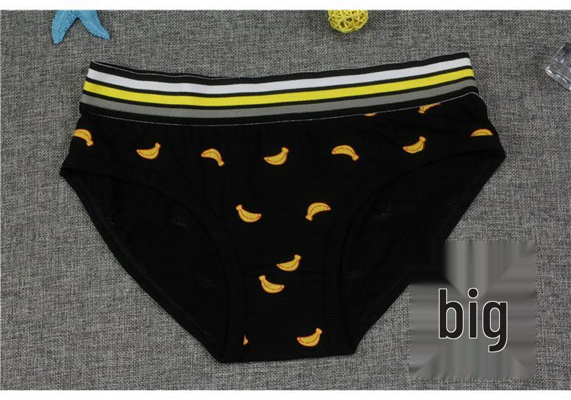 Women s Mid-Waist Pure Cotton Wide-Edge Printed Underwear