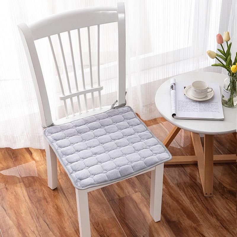 Clearance: Plush Dining Chair Cushion with Ties for Autumn/Winter