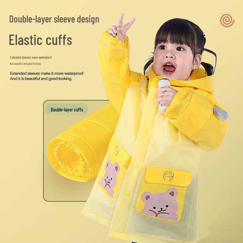 Full-Body Cartoon Rain Poncho for Boys & Girls - Perfect for Primary and Kindergarten Students