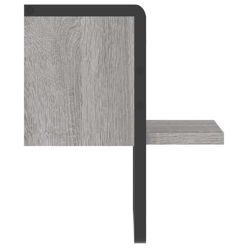 Wall Shelf with Bar Gray Sonoma 20 x 25 x 30 cm