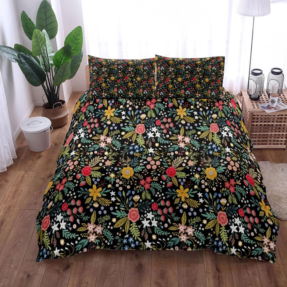 Botanical Herbarium Duvet Set King Queen Double Full Twin Single Size Duvet Cover Pillow Case Bed Linen Set