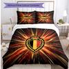 Set Biancheria da Letto Stampata Calcio Belgio 3 Pezzi Copriletto Traspirante Accogliente come Regalo per Inaugurazione Casa o Festa