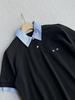 Nanyou Damen College-Stil Farbblock-Polo mit Kragen, kurzärmliges Oberteil - Neu Frühling M Marke Vielseitiges Design