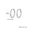 Wind stainless steel geometric large plain ring earrings plated with 18k gold simple earrings women's multi-specification 2mm, 4mm