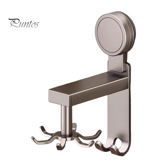 

Вешалка для посуды с вращающимися крючками, настенный кухонный органайзер, прочный, выдерживающий нагрузку, простой в установке держатель для кухонных принадлежностей, кухонная стойка A