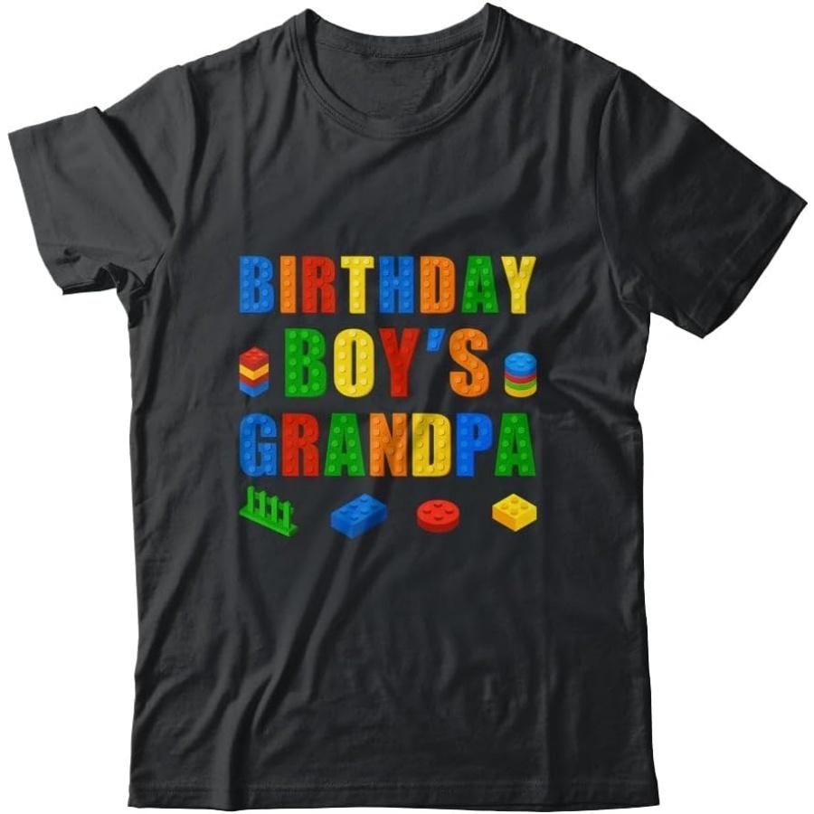 TeesPure Master Builder Grandpa Birthday Boy Building Bricks Blocks Shirt Short Sleeve Tee S