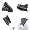 Unisex Leather Bondage Bracelets Set with Adjustable BDSM Handcuffs Dual Feet Cuffs for Couple Role Play Shame Sex Toys