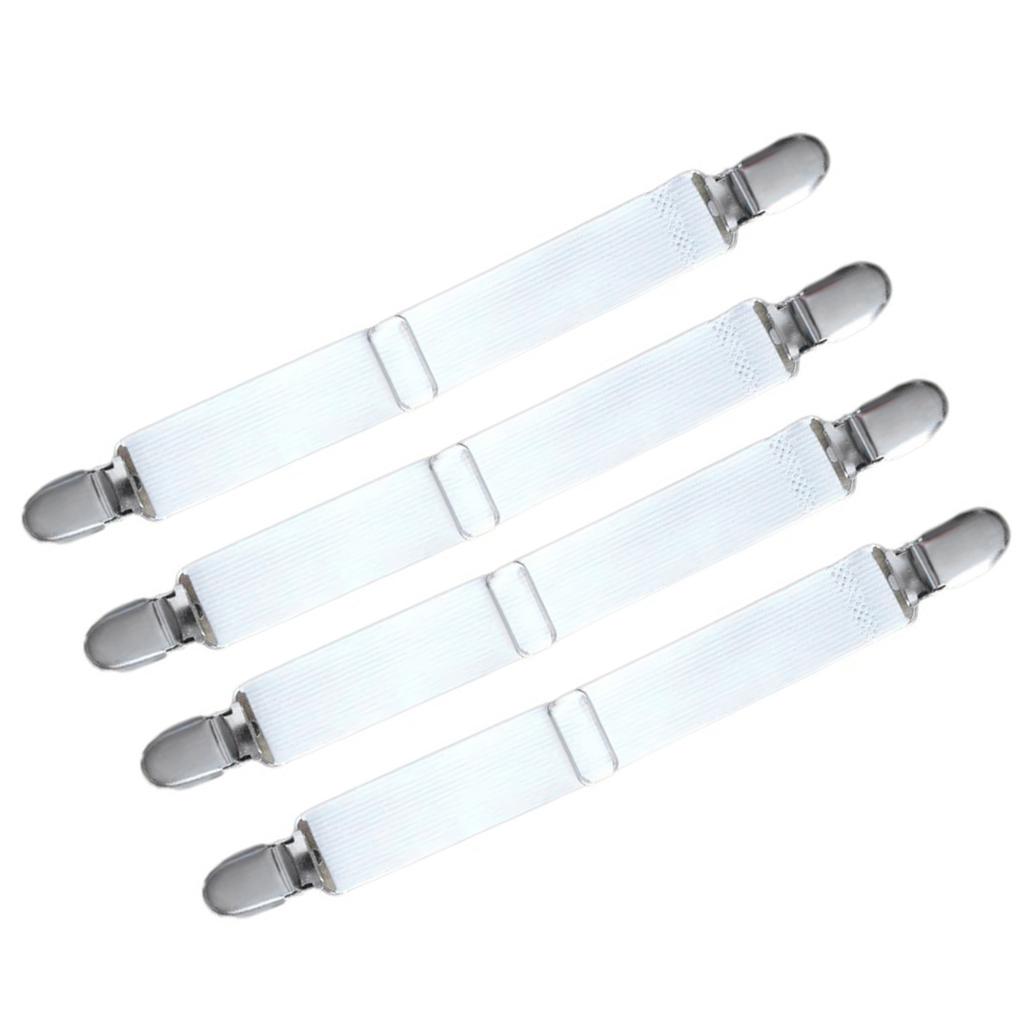 4pcs Elastic Bed Sheet Strip Fastener Adjustable Mattress Cover Blankets Holder Suspender Sheet Grippers Belt Bedding